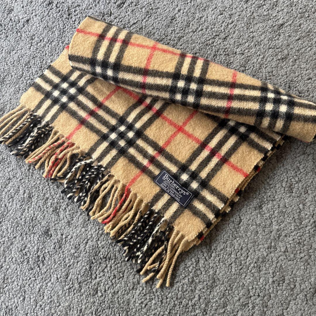 Burberry ベージュと黒のチェックマフラー 楽天市場】バーバリーチェック マフラーの通販