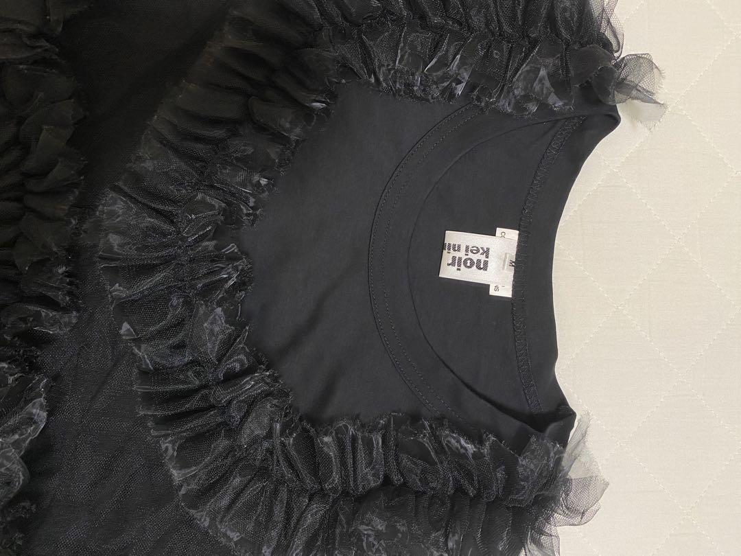 noir kei ninomiya オーガンジー ティシャツ ノワールケイニノミヤ オーガンジーチュールTシャツ（美品 noir