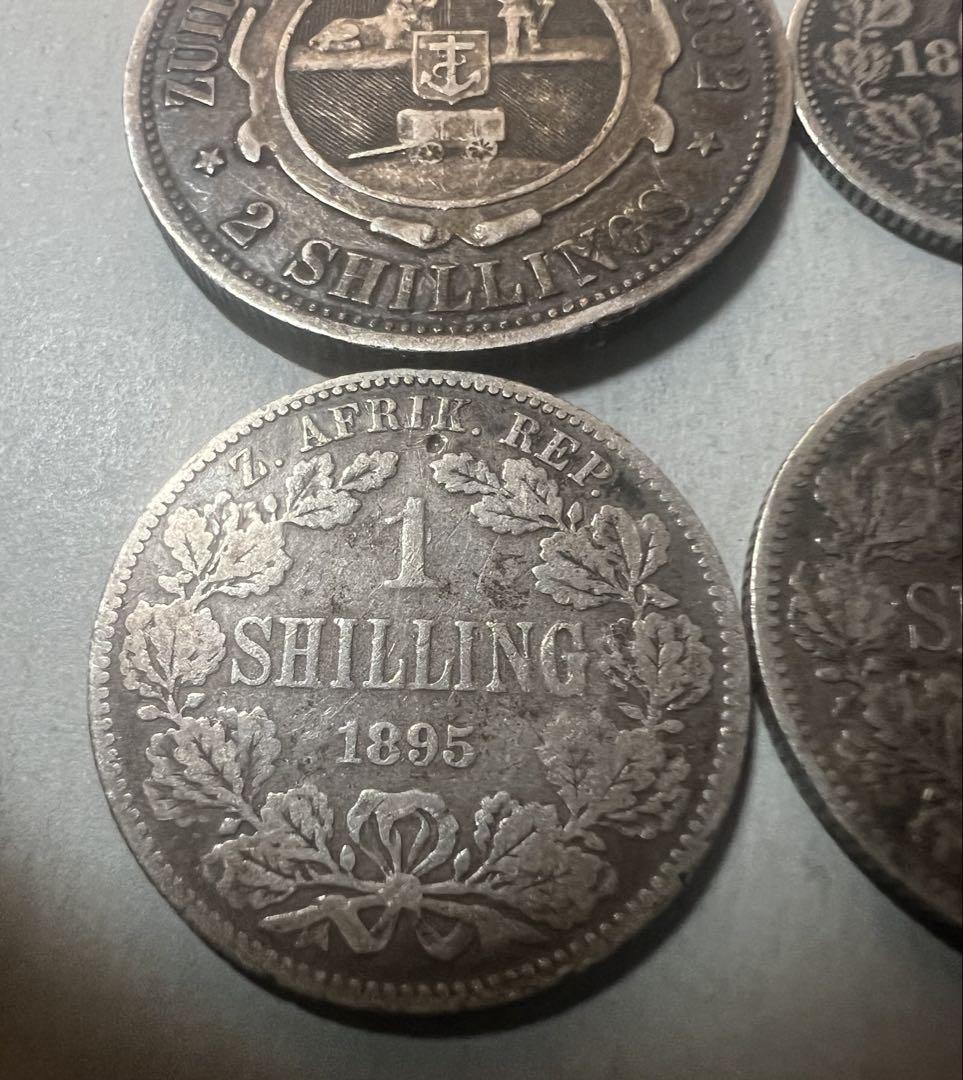 f*i様 1892年〜南アフリカ銀貨5枚セット