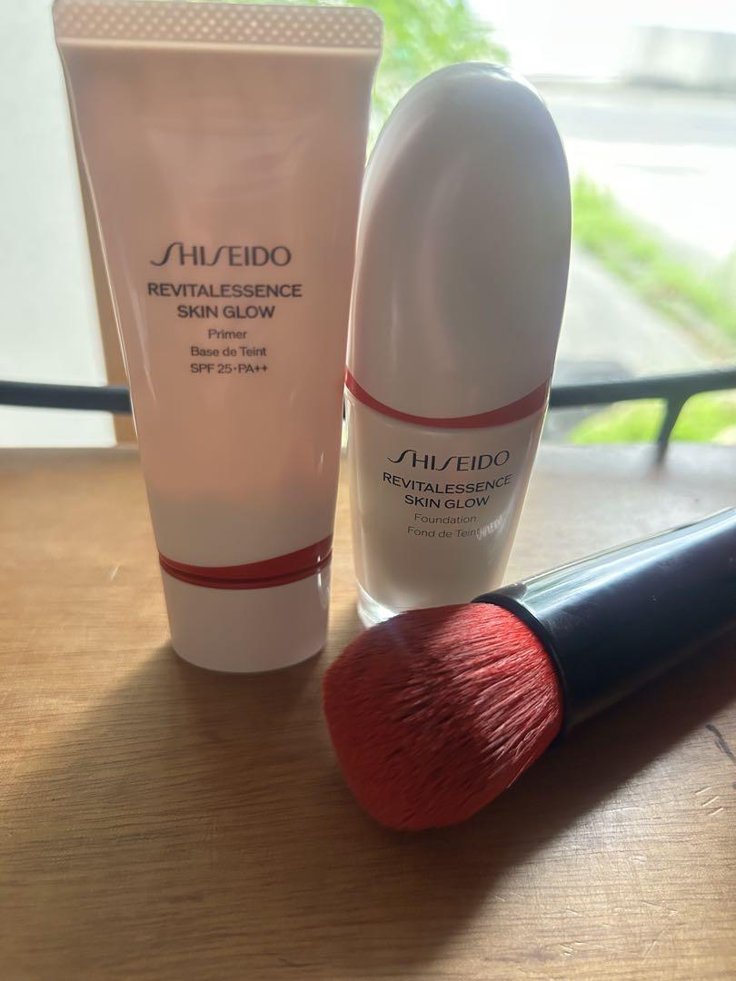 SHISEIDO Revitalessence Skin Glow & ブラシ SHISEIDO REVITALESSENCE SKIN GLOW プライマー - メルカリ