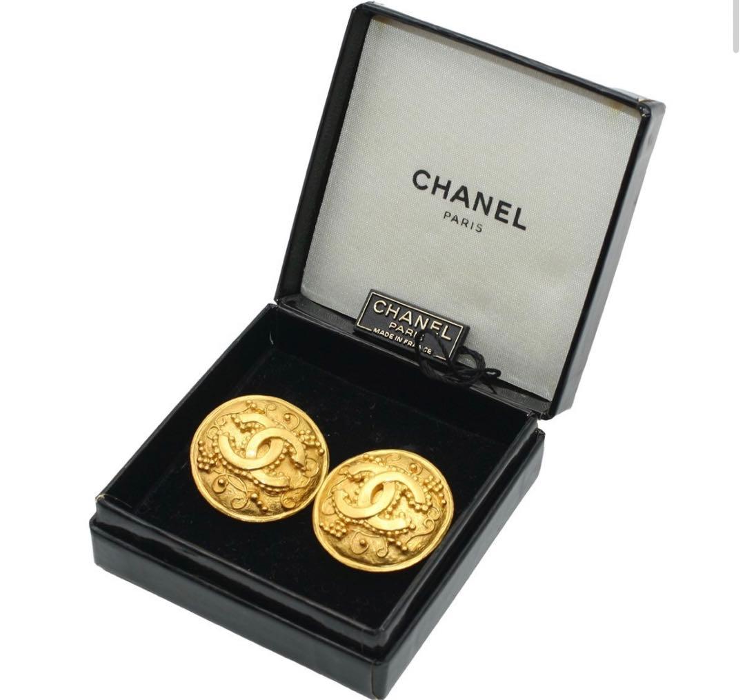 Z1824 超美品!! シャネル ココマーク ラウンド イヤリング | pru.edu.ng
