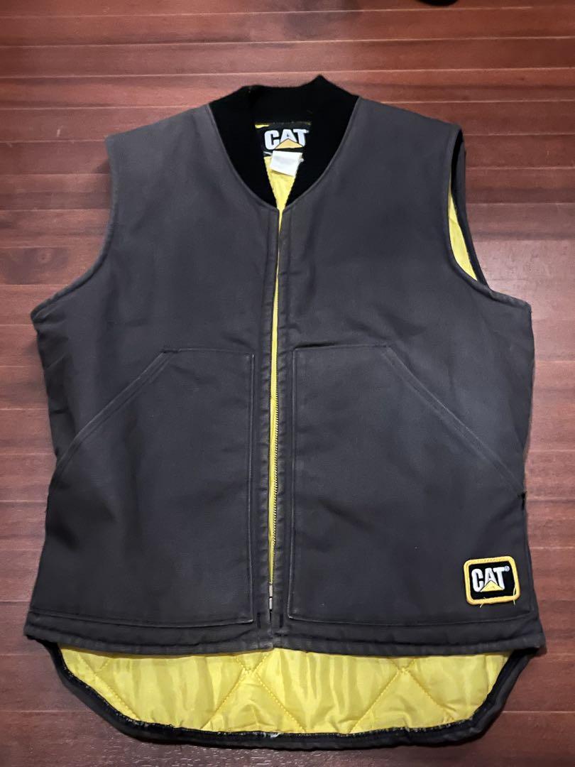CAT ジップアップ ベスト 黒/黄 9,000円