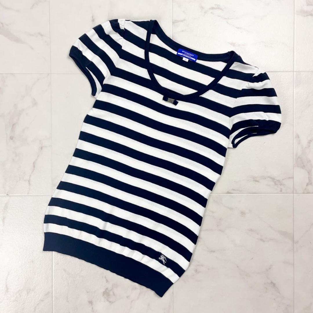 ★新品タグ付き★バーバリーブルーレーベル半袖Tシャツ サイズ38 BURBERRY BLUE LABEL ロゴTシャツ サイズ38 黒 半袖｜Yahoo