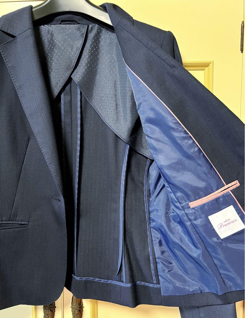 洋服の青山 n line Precious ネイビースーツ 13号