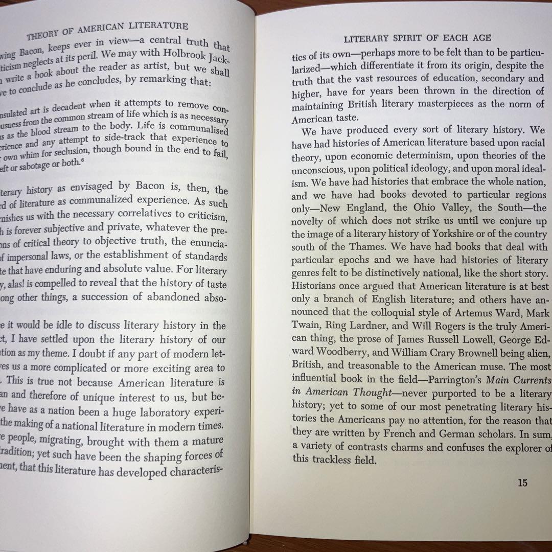 洋書 THE THEORY OF American Literature