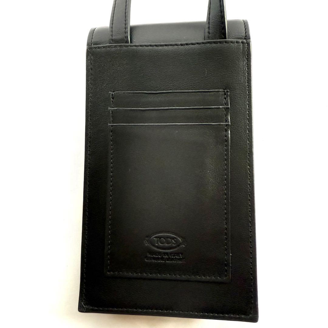 TODS トッズ Tタイムレス レザー クロスボディ ショルダーバッグ ブラック