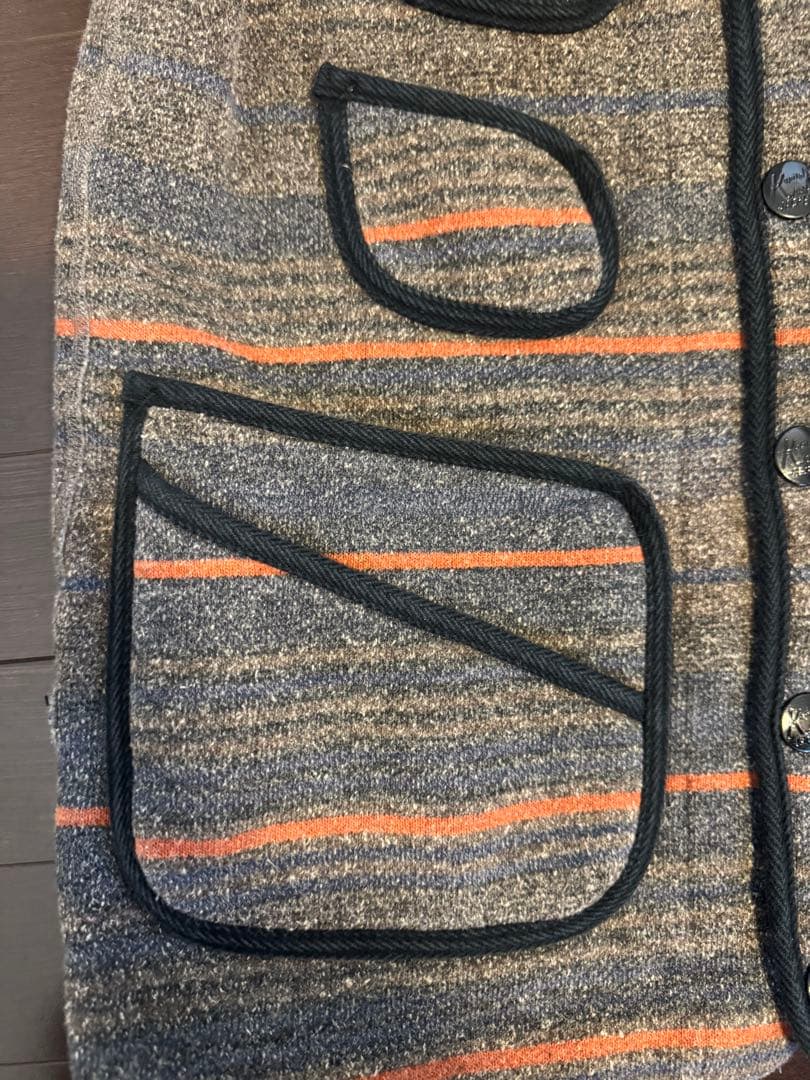 KAPITAL ベスト サイズ2 グレー/オレンジストライプ KAPITAL ベスト サイズ2 グレー/オレンジストライプ