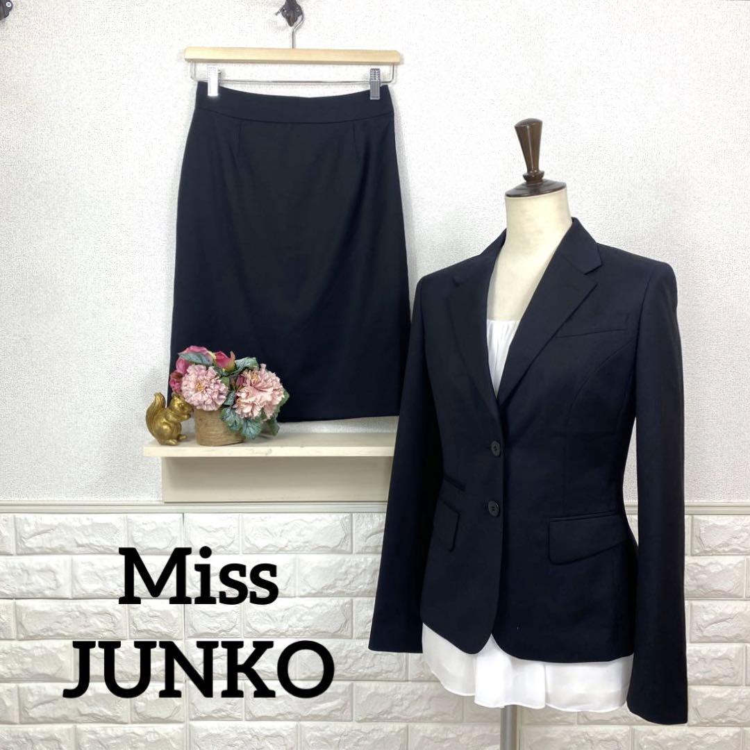 美品☆ Miss JUNKO スカートスーツ 秋冬 リクルート フォーマル 上質