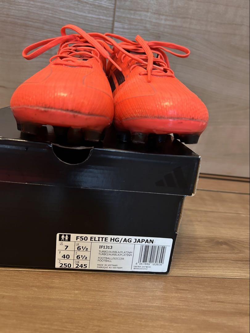 adidas アディダス F50 ELITE HG/AG 箱あり adidas アディダス F50 ELITE HG/AG ジャパン(ホワイト×レッド