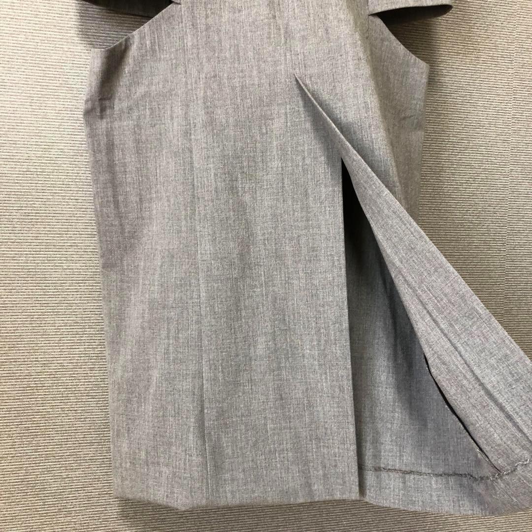 T/R LAYERED NOTCH TIGHT LONG SKIRT GRAY