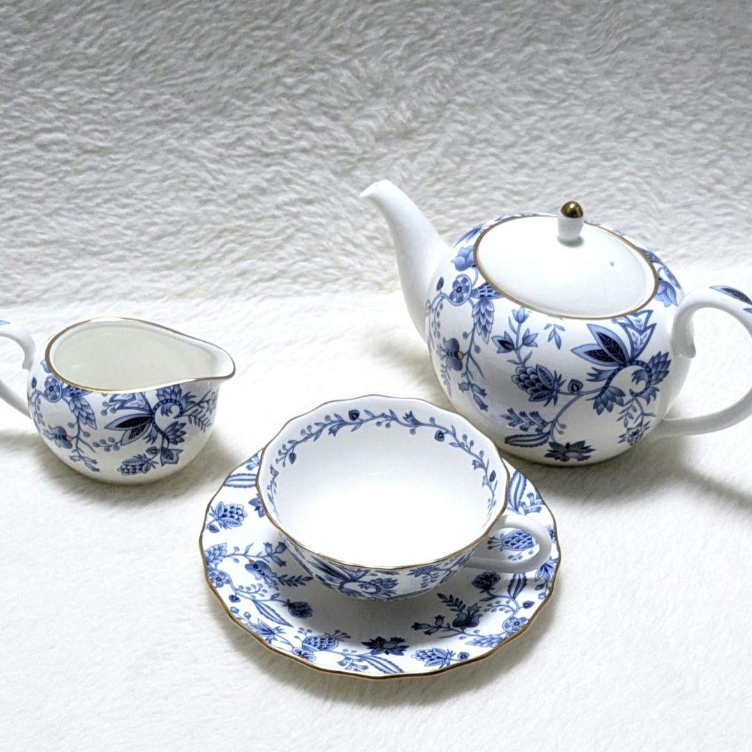 ノリタケ ブルーソレンティーノ カップ＆ソーサー ポット クリーマーNORITAKE