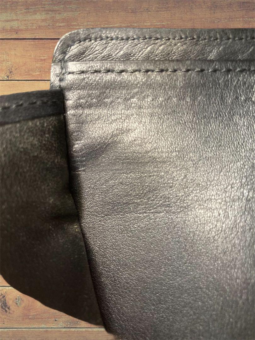 Louis Vuitton 黒 レザー 二つ折り財布 希少
