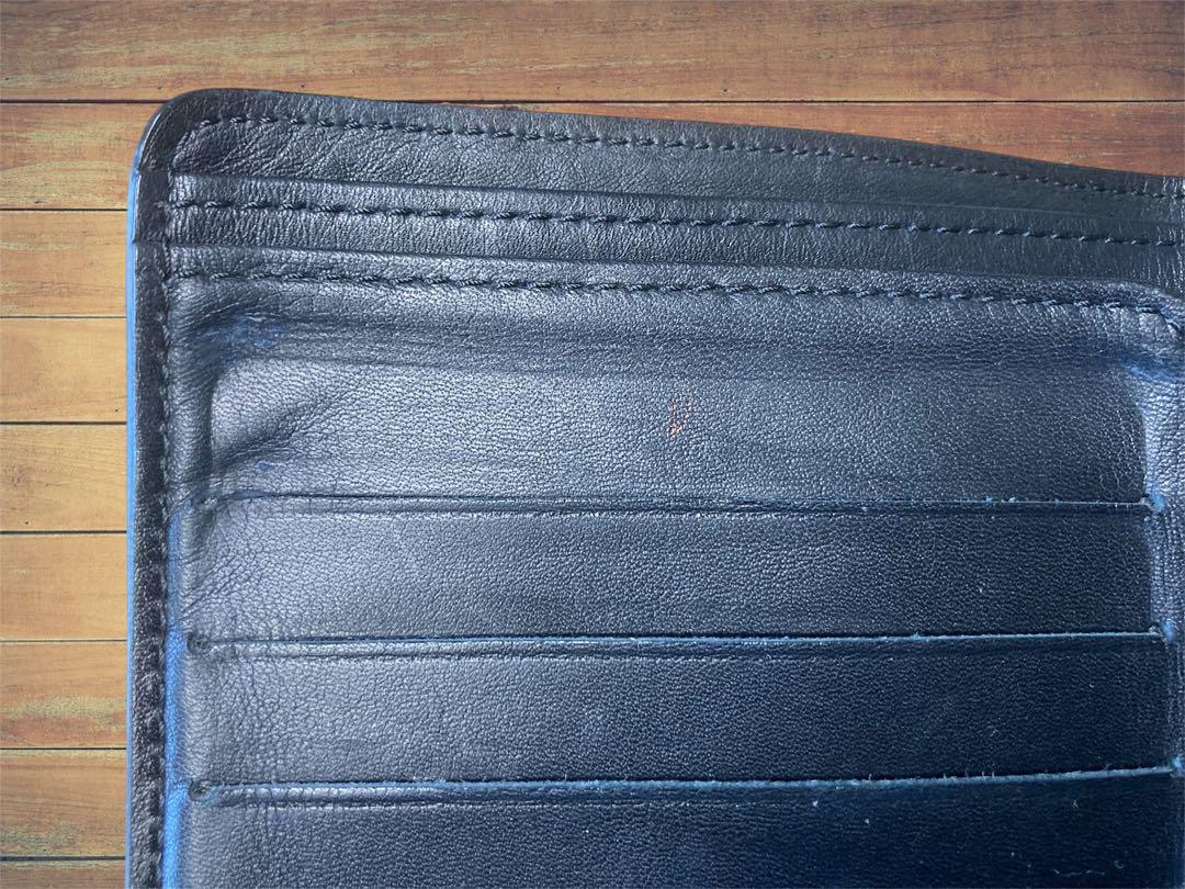 Louis Vuitton 黒 レザー 二つ折り財布 希少