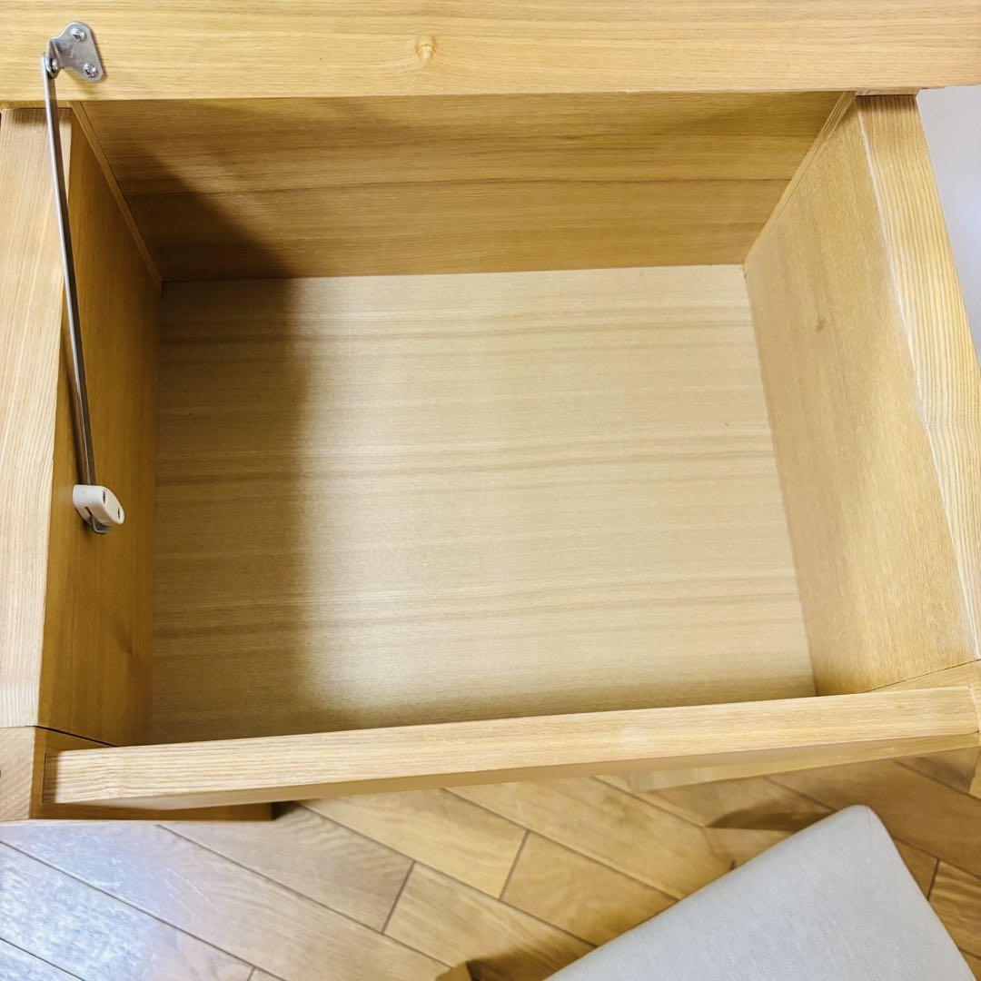 無印良品　オーク材ドレッサー　スツール付 無印良品オーク材ドレッサー スツール付き