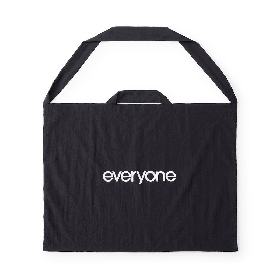 everyone nylon big shoulder bag (BLACK)