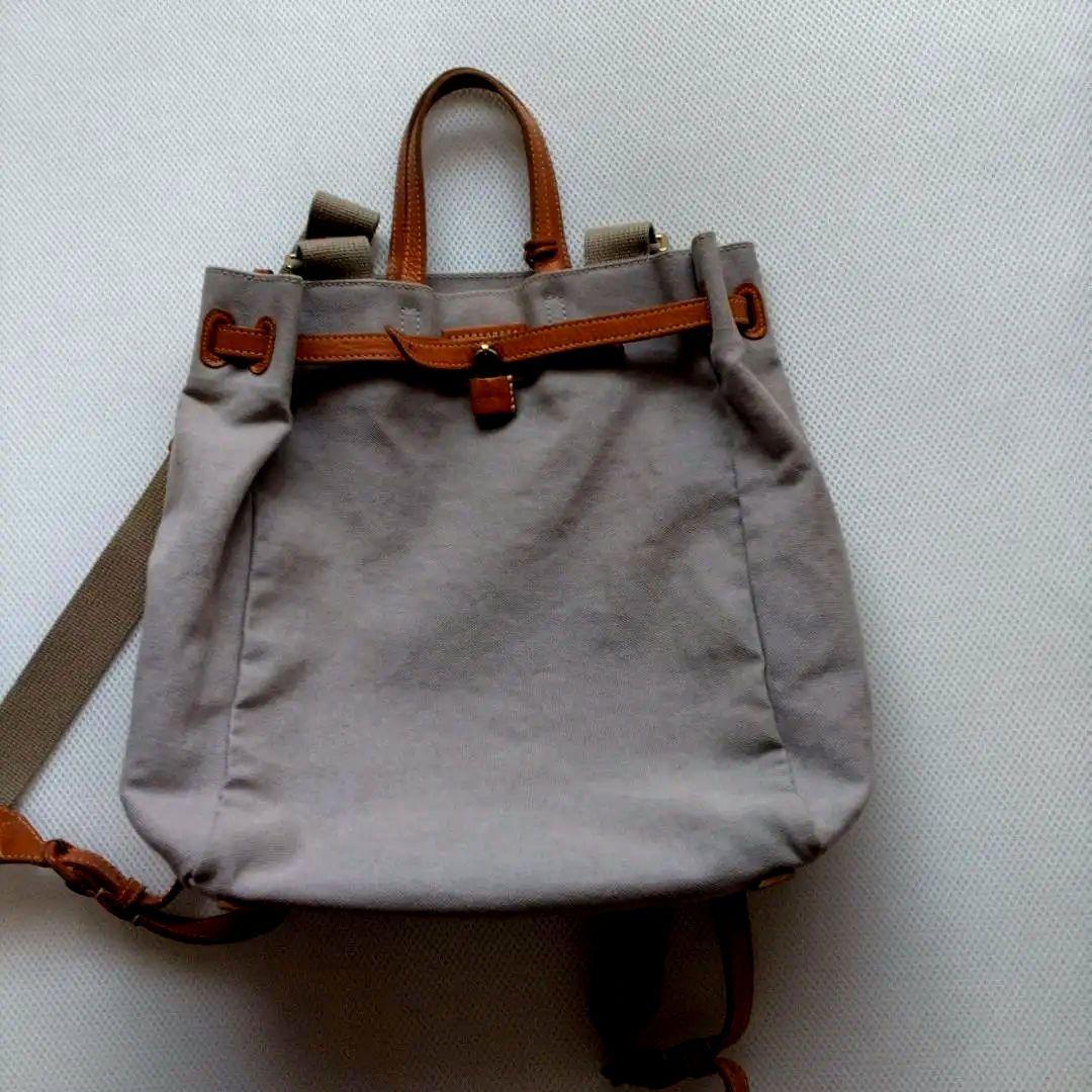【genten】ピアンタ2 リュック バッグパック 2way グレー系 レザー