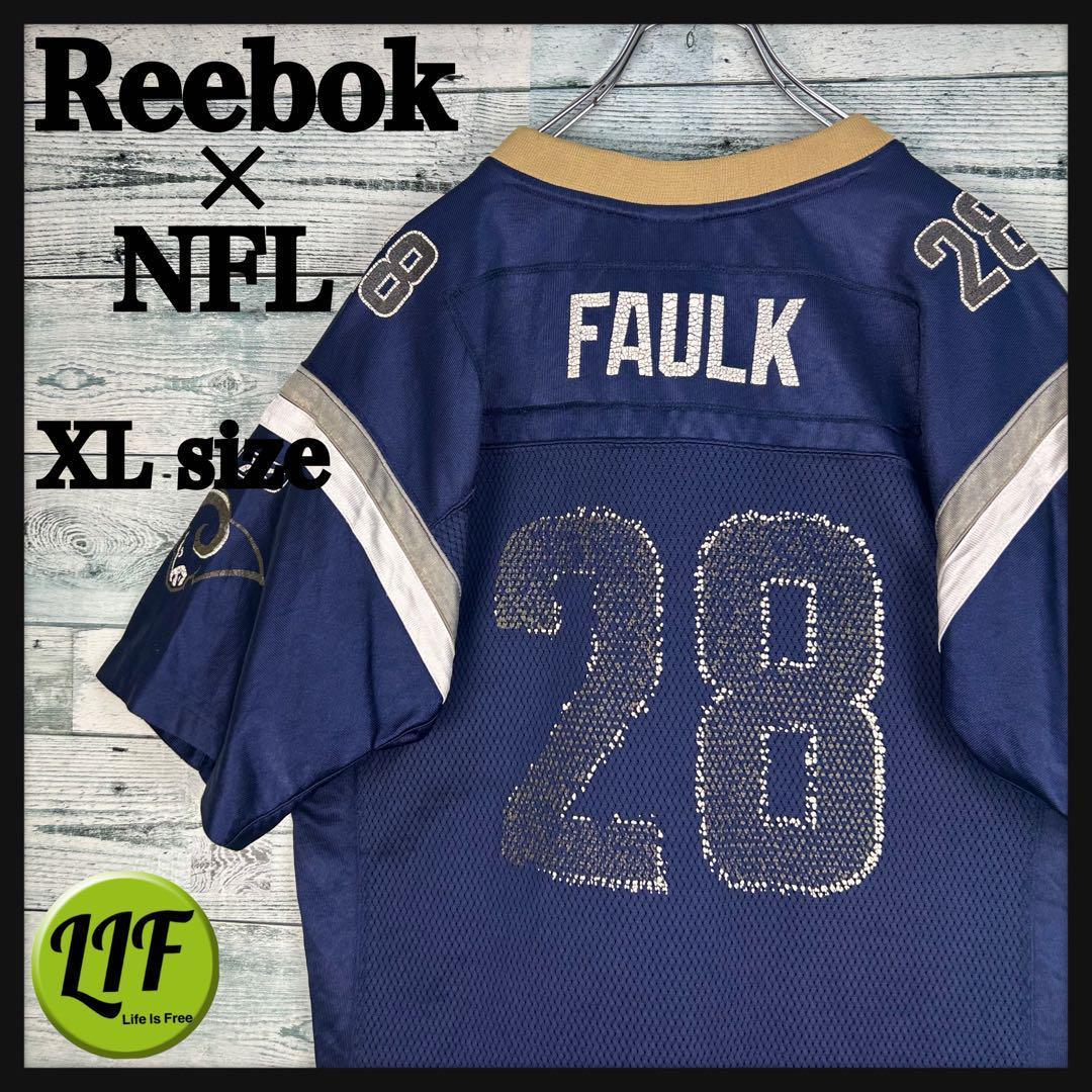 リーボック NFL プリントチームロゴラムズ アメフトゲームシャツ