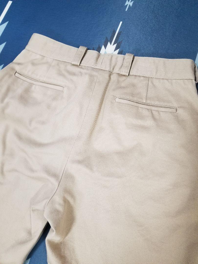 アンバーグリーム/cotton twill shoecut pants