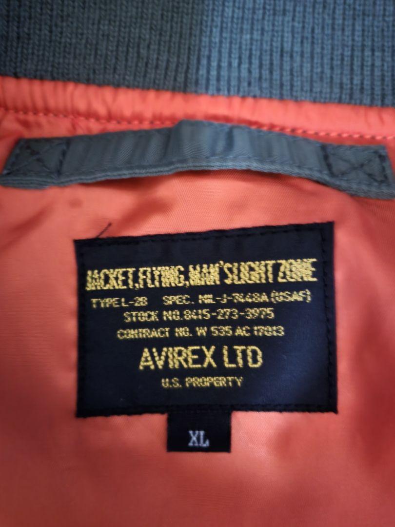 AVIREX L-2Bフライトジャケット XL オリーブ