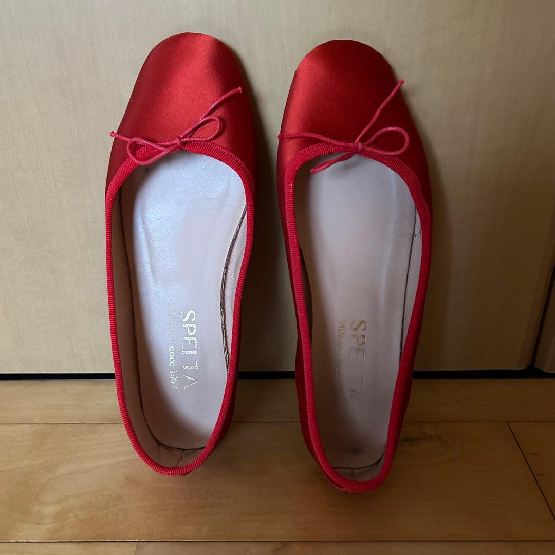 美品　スペルタ　SPELTA サテン　赤　バレエシューズ　37 楽天市場】【s20】スペルタ SPELTA レザーバレエシューズ（OLGA