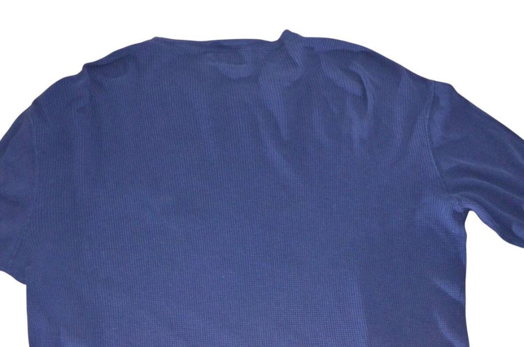 ラルフローレン 長袖 カットソー サーマル XL 紺 ロゴ 90s 00s