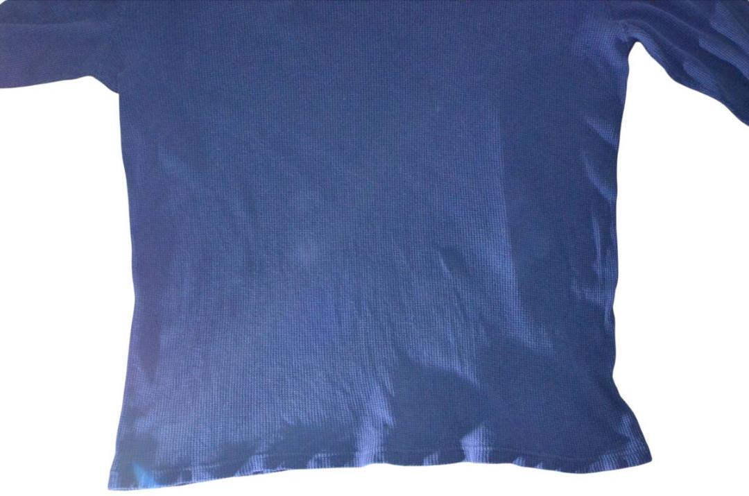 ラルフローレン 長袖 カットソー サーマル XL 紺 ロゴ 90s 00s
