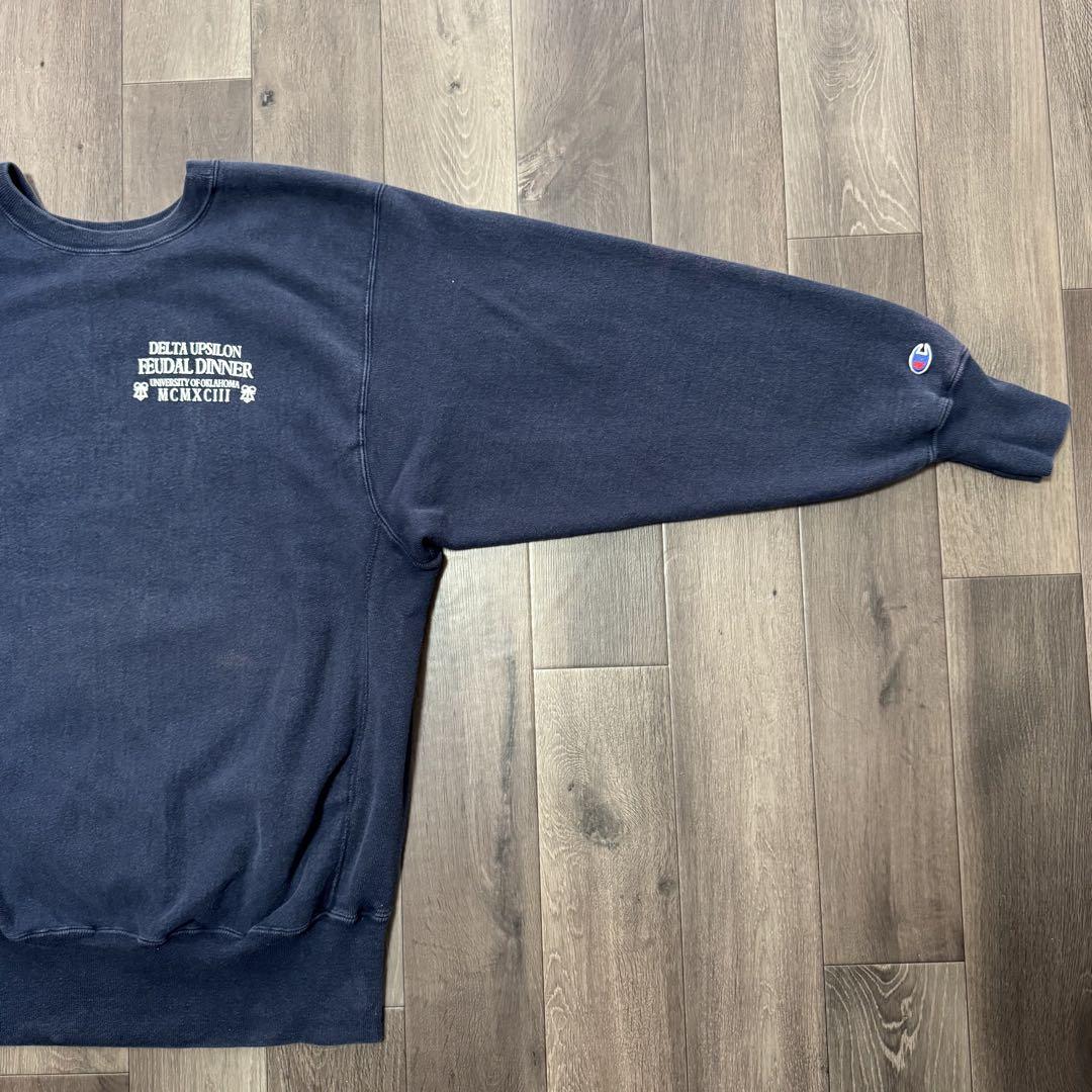 90s USA製 champion リバースウィーブ オクラホマ大学 ネイビー