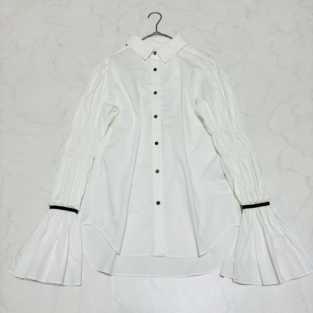 MAISON SPECIAL メゾンスペシャル ベルスリーブシャツ　シャーリング
