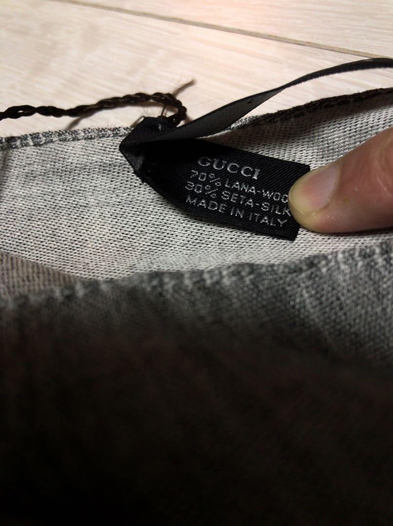 新品 Gucci グッチ ストール GG柄 ライトグレー