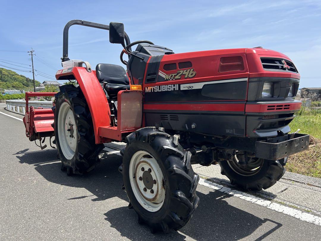 宮崎　三菱　トラクター　24馬力 4WD MT246 PTO正転/逆転 動画有