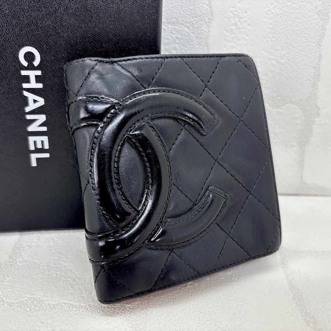 美品✨CHANEL シャネル カンボンライン 折財布 がま口 ココ
