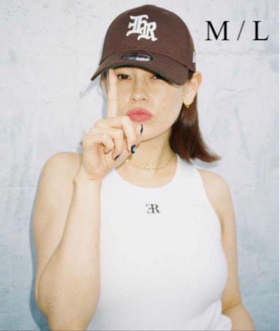M/L ブラウン ER emma LOGO CAP NEW ERA キャップ