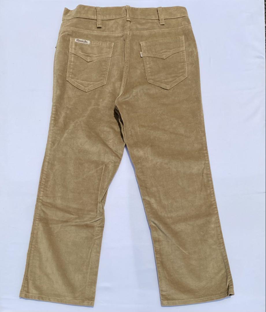 80s USA製 Levi'sリーバイス Movin'On ベロアパンツ アイボリー