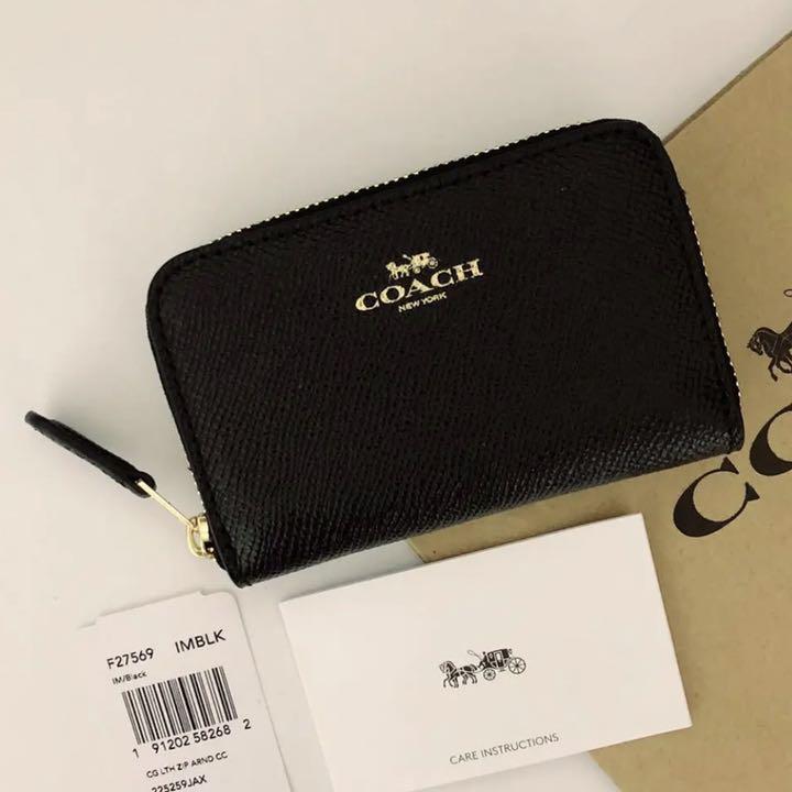 100%新品人気SALE COACH 小銭入れ財布 ブラック 黒色 5ZatS-m64310076894 コーチ ラウンドファスナーコインケース 通販定番
