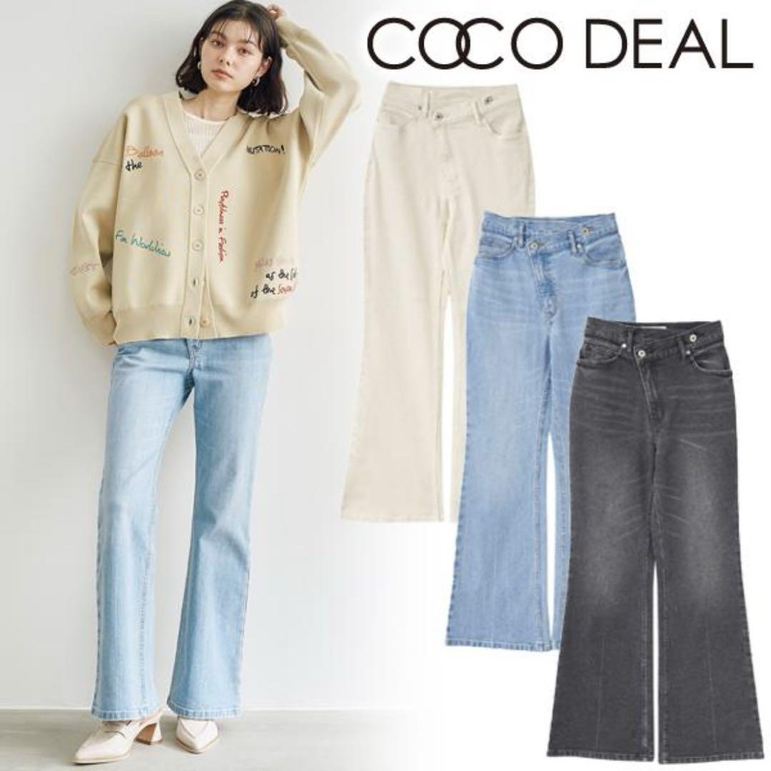 アメリカ通販ファッション COCO DEAL フロント リメイクフレアデニム - メルカリ パンツ