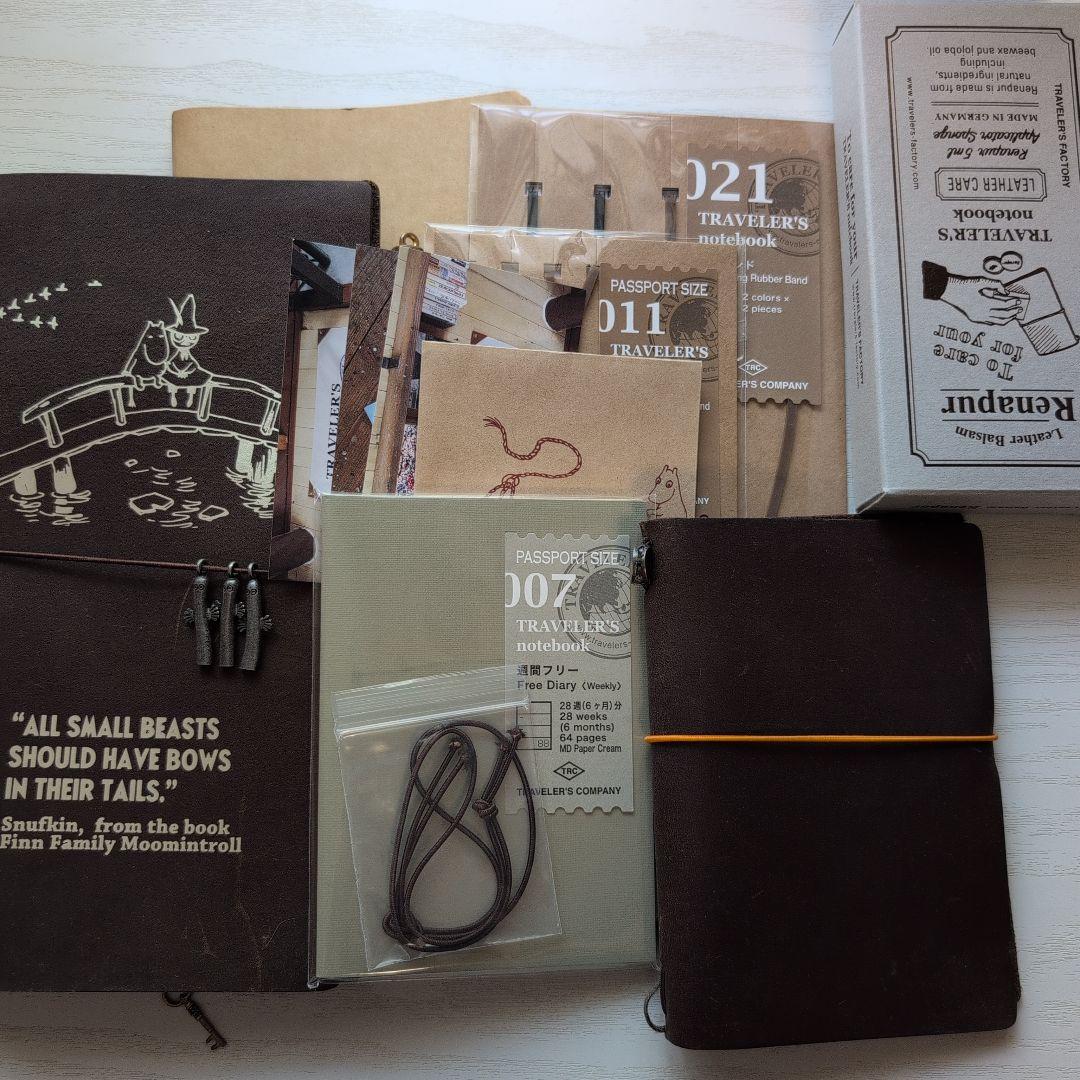 TRAVELER'S notebook ムーミンとパスポートサイズ茶