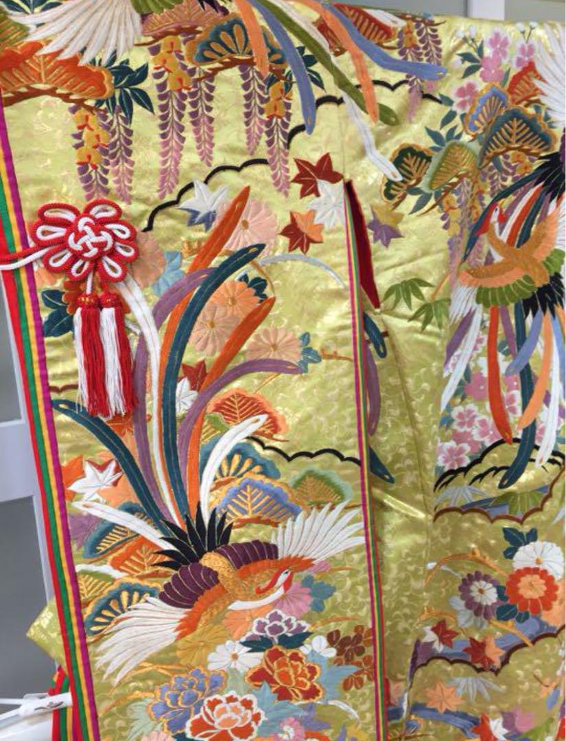 貴重品【豪華八重がさね】花嫁衣裳 色打掛 ゴールド