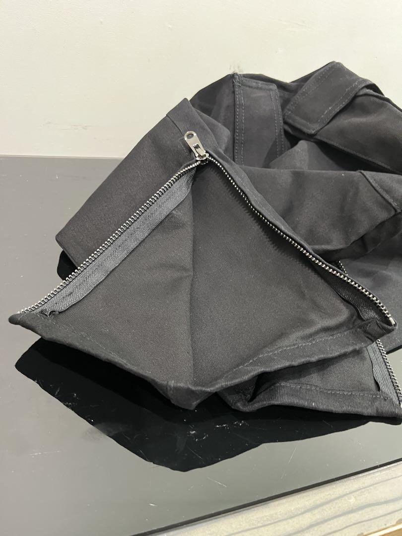 mnml タイトフィット抜群ストレッチカーゴパンツ BLACK M