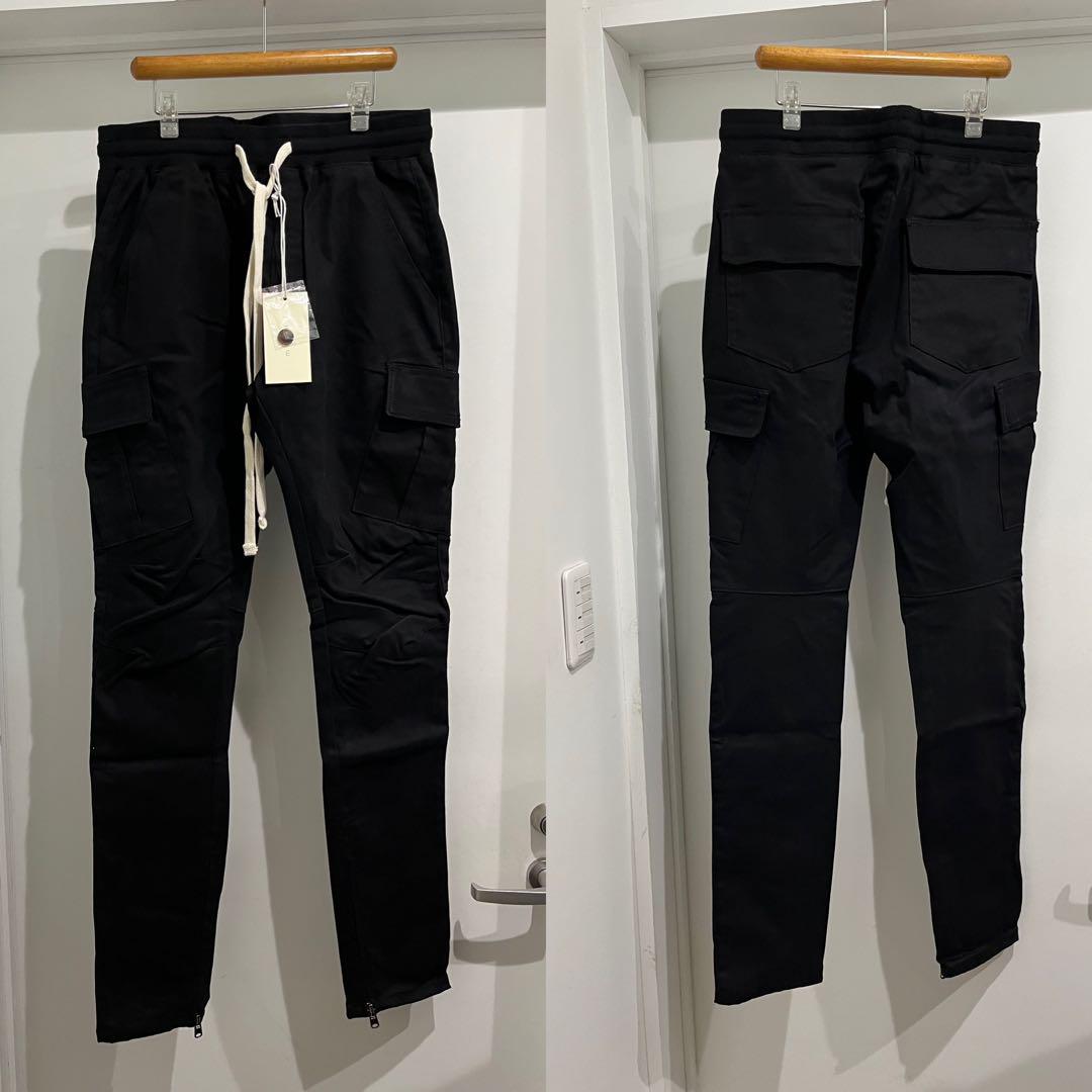 mnml タイトフィット抜群ストレッチカーゴパンツ BLACK M