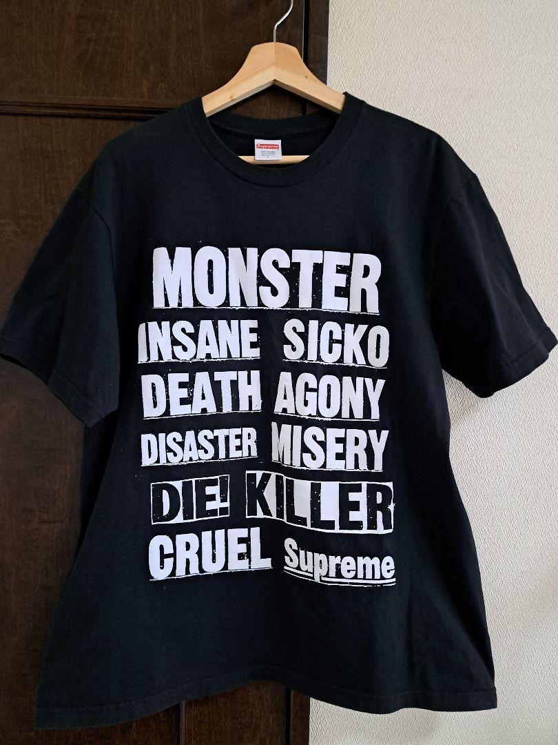 Supreme ブラック モンスターTシャツ Lサイズ　中古品