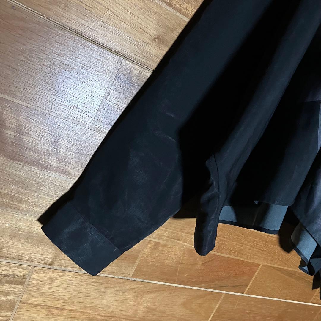 HARE 柄シャツ ドルマン 黒 白 グレー グラフィック アート 長袖 XL程 HARE 柄シャツ ドルマン 黒 白 グレー グラフィック アート 長袖 XL程