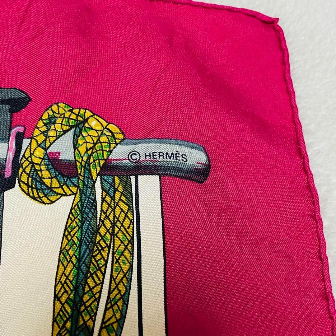 美品】 HERMES エルメス スカーフ カレ90 紐飾り タッセル