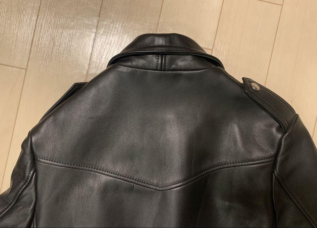 666 LEATHER WEAR ダブルライダース レザージャケット 黒 34