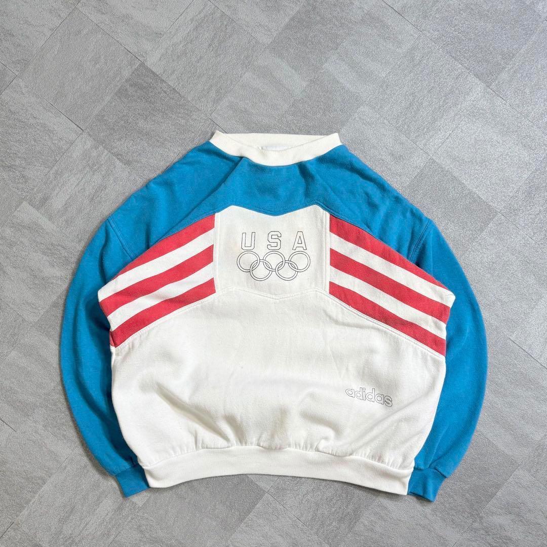 希少】アディダス スウェット 80s 銀タグ USA オリンピック