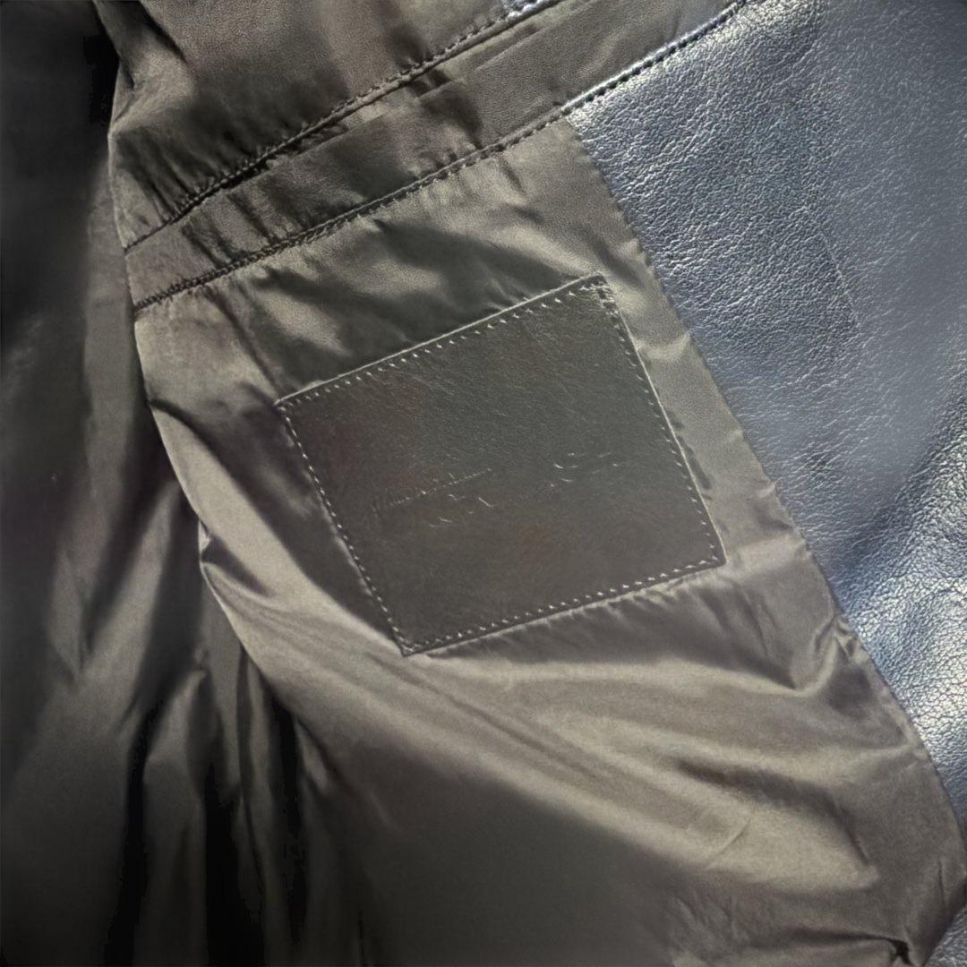 バックラッシュカンガルーレザーキルティングフードダウン希少L バックラッシュカンガルーレザーキルティングフードダウン希少L