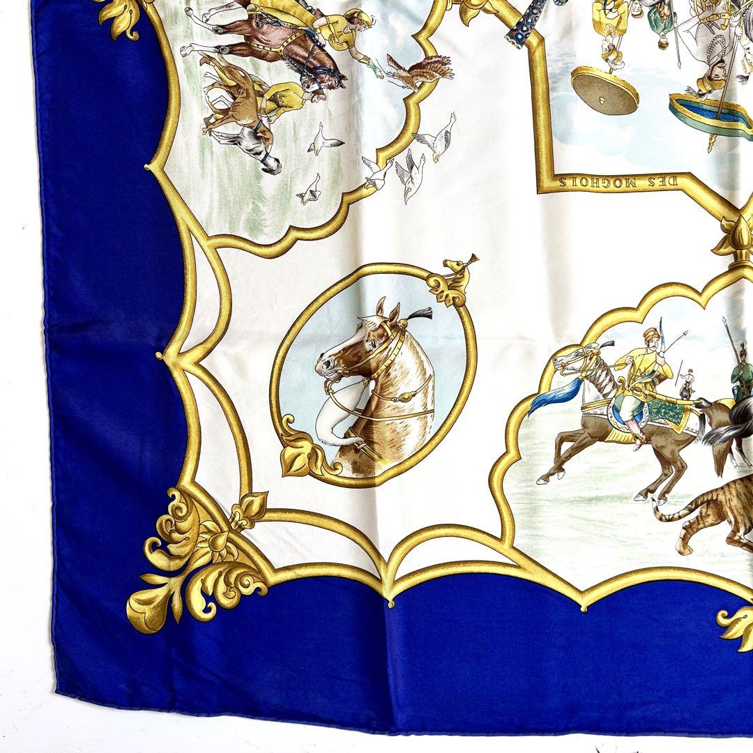 エルメス　シルク　カレ90 LES CHEVAUX DES MOGHOLS