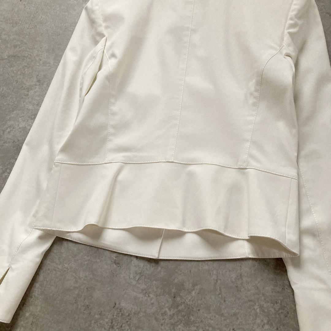 洗える エポカ ノーカラージャケット 春夏 リネン混 ストレッチ