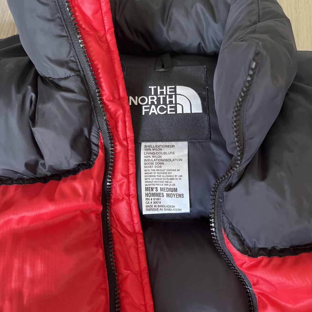 THE NORTH FACE ダウンジャケット メンズM 赤/黒