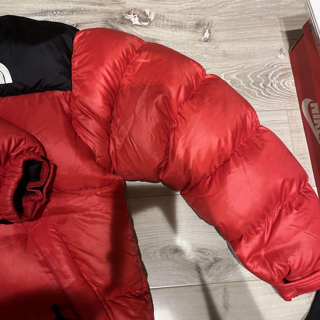 THE NORTH FACE ダウンジャケット メンズM 赤/黒