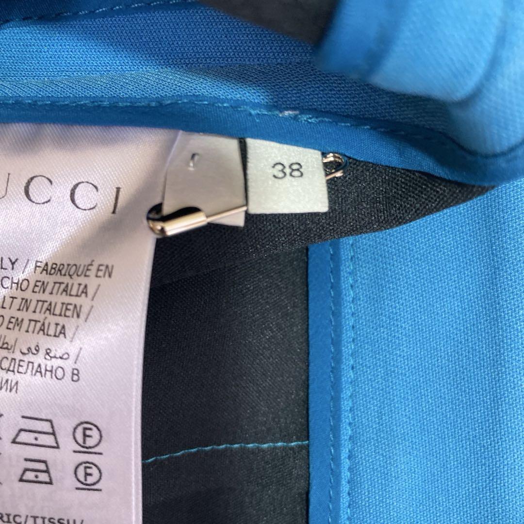GUCCI✨MDCCXXXIV 現行　スカート 絹　毛　プリント　38 希少